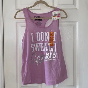 I don’t sweat I sparkle workout tank